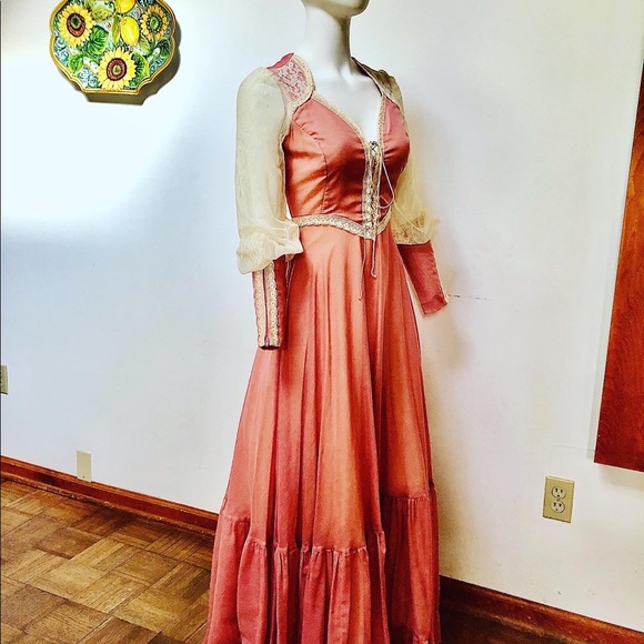 VINTAGE 70s GUNNE SAX BLACK LABEL ‘PRINCESS DREAM DRESS’ size 9 - Picture 8 of 9